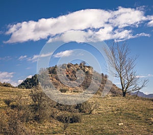 Besora Castle on top of a hill, Catalonia photo