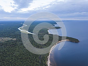 Besov nos cape. Lake Onega landscape