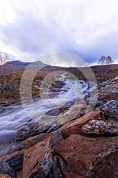 Bessa river near Besseggen in Jotunheim National Park in Norway photo