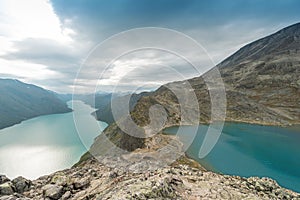 Besseggen at Jotunheimen park Norway