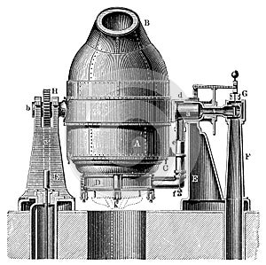 Bessemer converter.