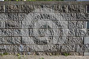 Besser wall made of concrete blocks