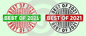 BEST OF 2021 Round Bicolor Stamps - Distress Style