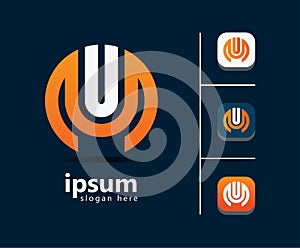 letter UM logo design for business victor photo
