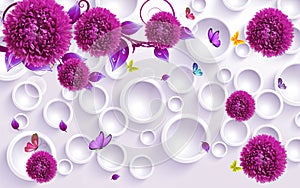 best 3d wallpaper of purple flowers