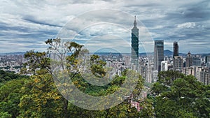 The Best Aerial View to the Panorama of Taipei City, Taiwan