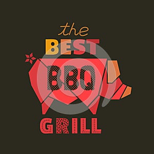 Best BBQ grill flat hand drawn vector icon
