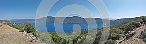 Best beach with blue calm water. Pelion peninsula, Pagasetic Gulf , Magnisia, Greece