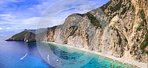 Best beaches of Corfu.  impressive Paradise beach , Greece