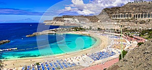 Best beaches of Gran Canaria - Playa de los amadores. Canary islands