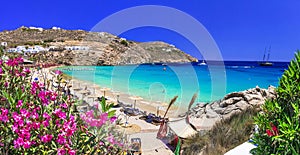 Best beaches of Mykonos island, Greece