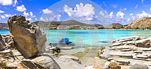 Best beaches of Paros island. Greece