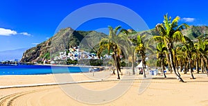 Best beaches of Tenerife , Playa de Las Teresitas,Spain. photo