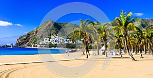 Best beaches of Tenerife , Playa de Las Teresitas,Spain.