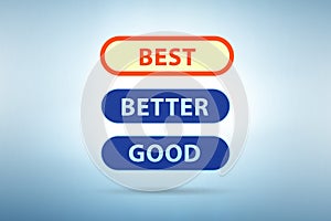Best Better Good comparative concept