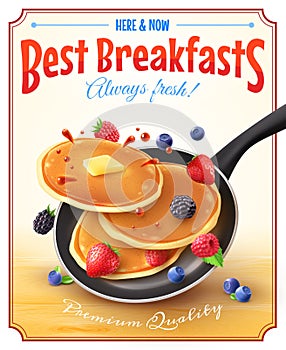 Best Breakfasts Vintage Advertisement Poster photo