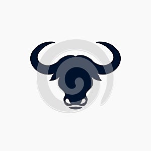 Best Buffalo Head Silhouette Vector On White Background