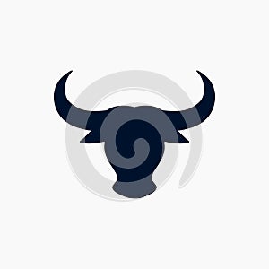 Best Bull Head Icon Silhouette Vector Illustration