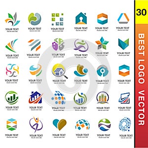 Best Business Corporate Logo Set 30 vector