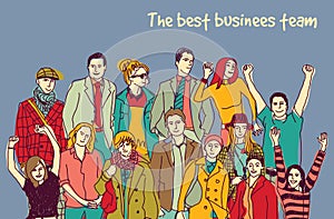 Best business team group happy color people.
