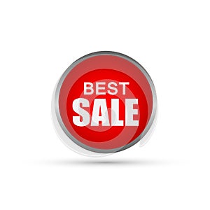 Best buy sale icon button element on white background