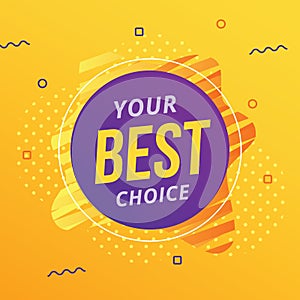 Best choice abstract banner