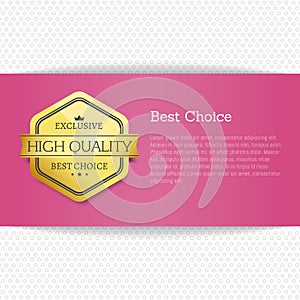 Best Choice Award Gold Offer Premium Quality Label