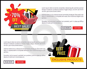 Best Choice Half Price Sale Goods, Vector Web Site