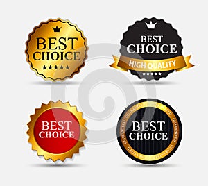 Best Choice Label Set Vector Illustration