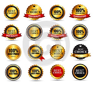 Best Choice Label Set Vector Illustration