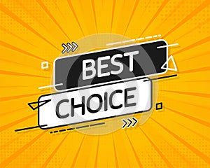 Best choice sign guaranteed banner. Vector illustration