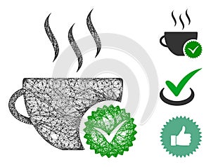 Best Coffee Polygonal Web Vector Mesh Illustration