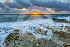 Tide coming in at sunrise - Carlin Park, Jupiter, Florida