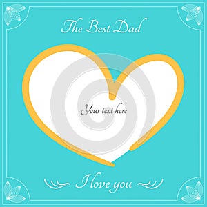 The best dad card fro happy fathers day greeting, vector background