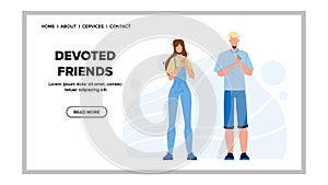 Best Devoted Friends Man And Woman Couple Vector