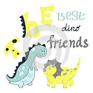 The best dino friends lettering