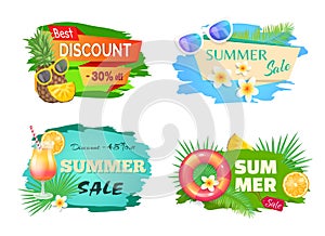 Best Discount Summer Offer Vector Illustration