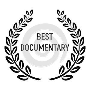 Best documentary award icon, simple style