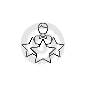 best employee line icon. Element of head hunting icon for mobile concept and web apps. Thin line best employee icon can be used fo