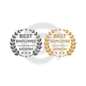 Best employee of the month. Vector logo icon template