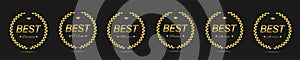 Best film Silver laurel wreath label set