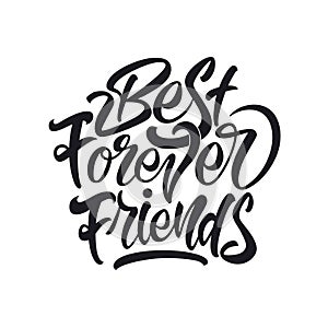 Best forever friends lettering