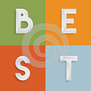 `BEST` four-letter-word for websites, illustration, vector