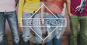 Best Friend Buddies Companionship Togetherness Concept photo