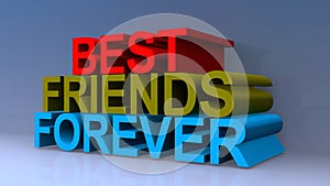 Best friends forever on blue