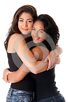 Best friends - hugging women