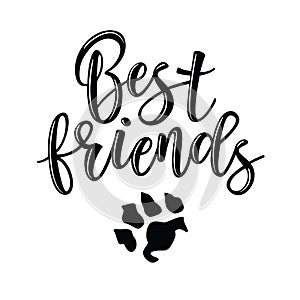 Best friends lettering