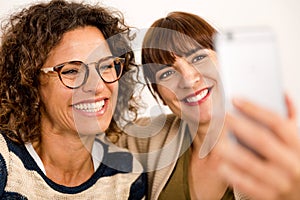 Best friends making a selfie