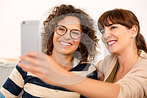 Best friends making a selfie