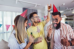 Best friends at party. Celebration,friends, party and birthday concept